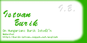 istvan burik business card